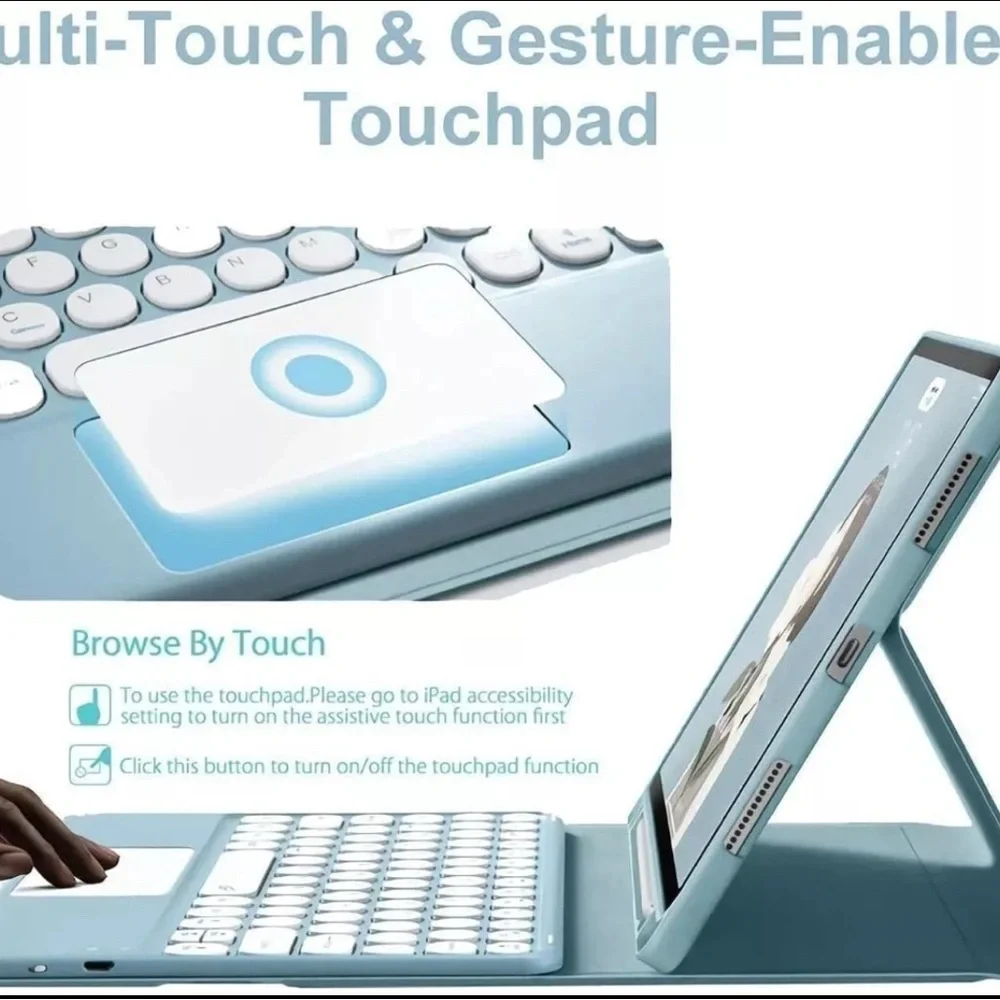 Tablet 11”/iPad Pro 11” touchpad Bluetooth keyboard case